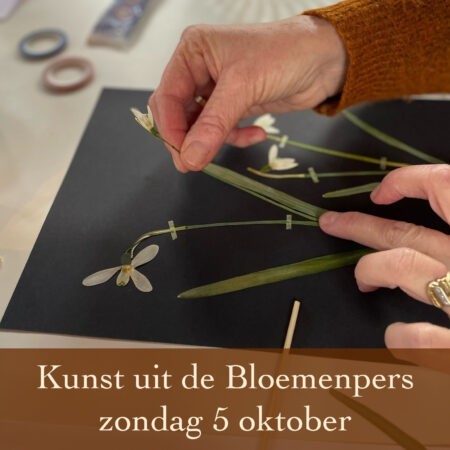 Kunst uit de bloemenpers - workshop 5 oktober